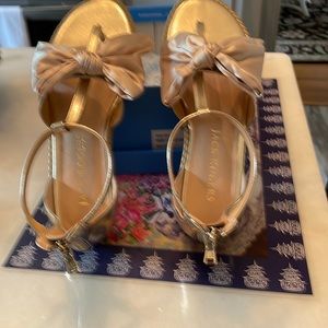 Gold Jack Rogers Sandals, size 8